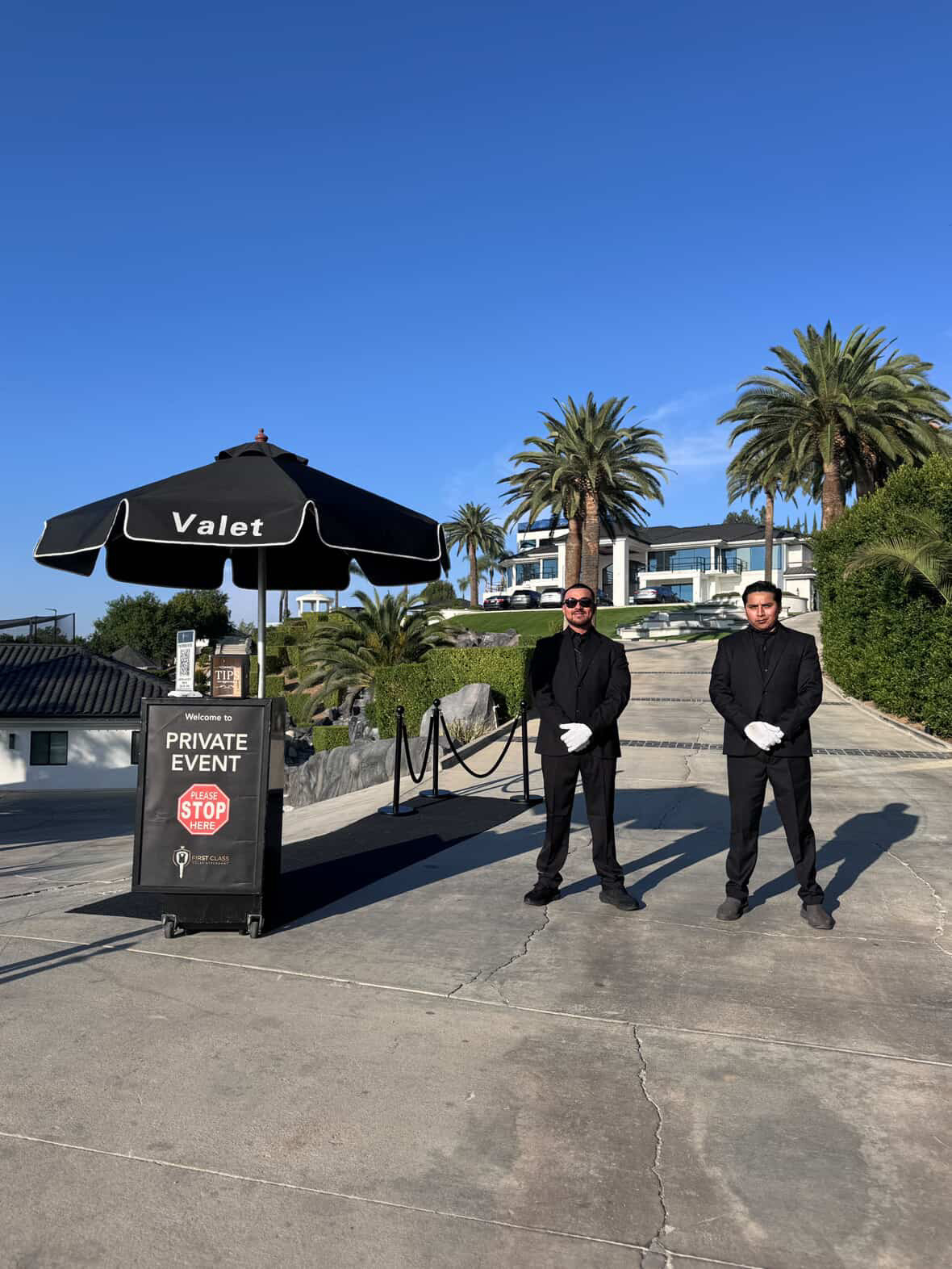 First Class Valet professional attendants